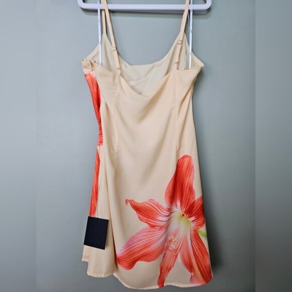 Lulus Dulcea Yellow Floral Sleeveless Mini Dress, Size Small - Picture 8 of 10